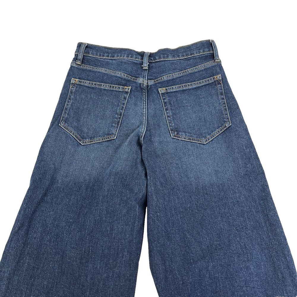 Women’s Gap High Rise Stride Wide Leg Denim Jeans Size 28 6 Short - Picture 6 of 10